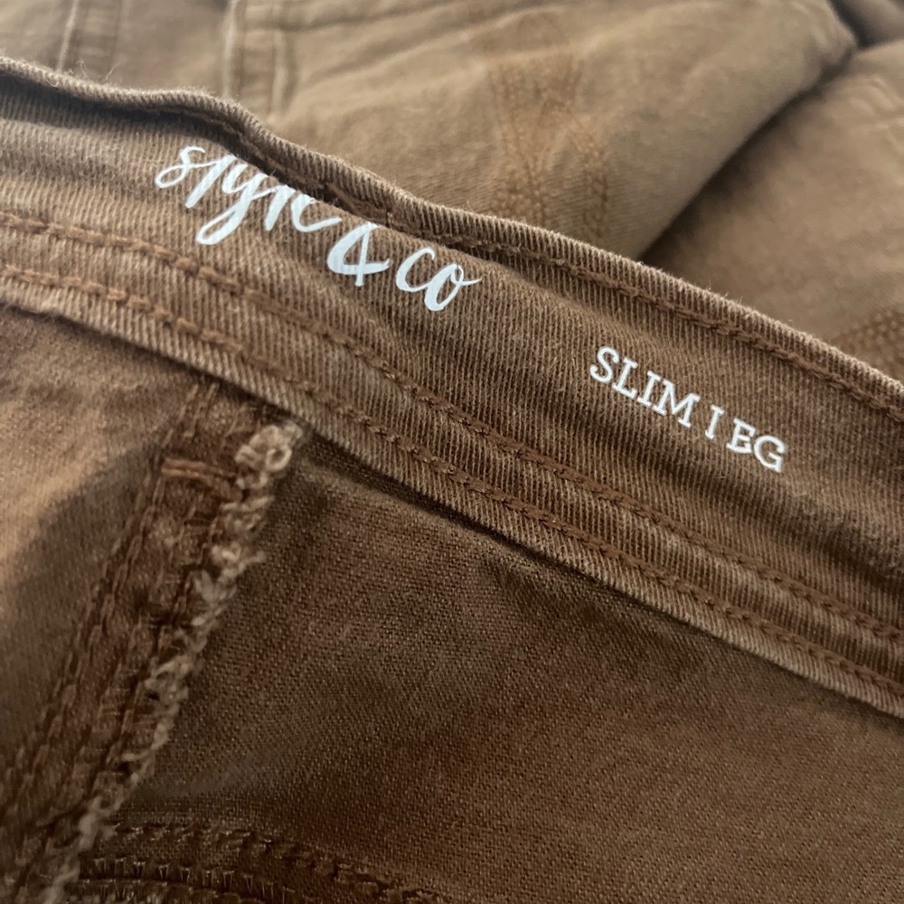 style co Tan Jeans Size 14 Slim I E G 34 X 31